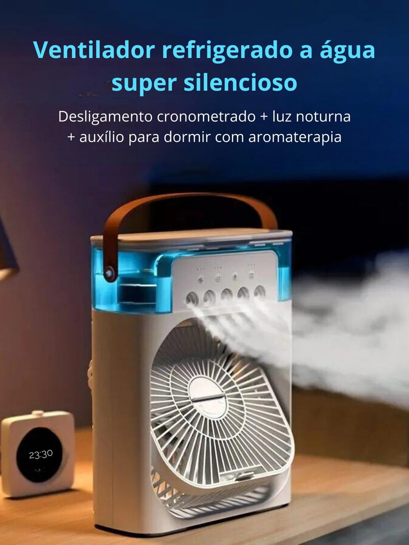 Mini Ventilador Refrigerador de Ar Mini ar condicionado portátil Climatizador de mesa Ventilador com nebulização Resfriador