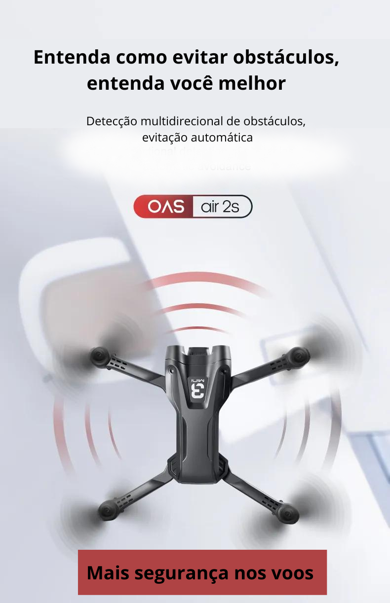 Drone Z908 Pro Max Motores Brushless e Desvio de Obstáculos -Zangão Max