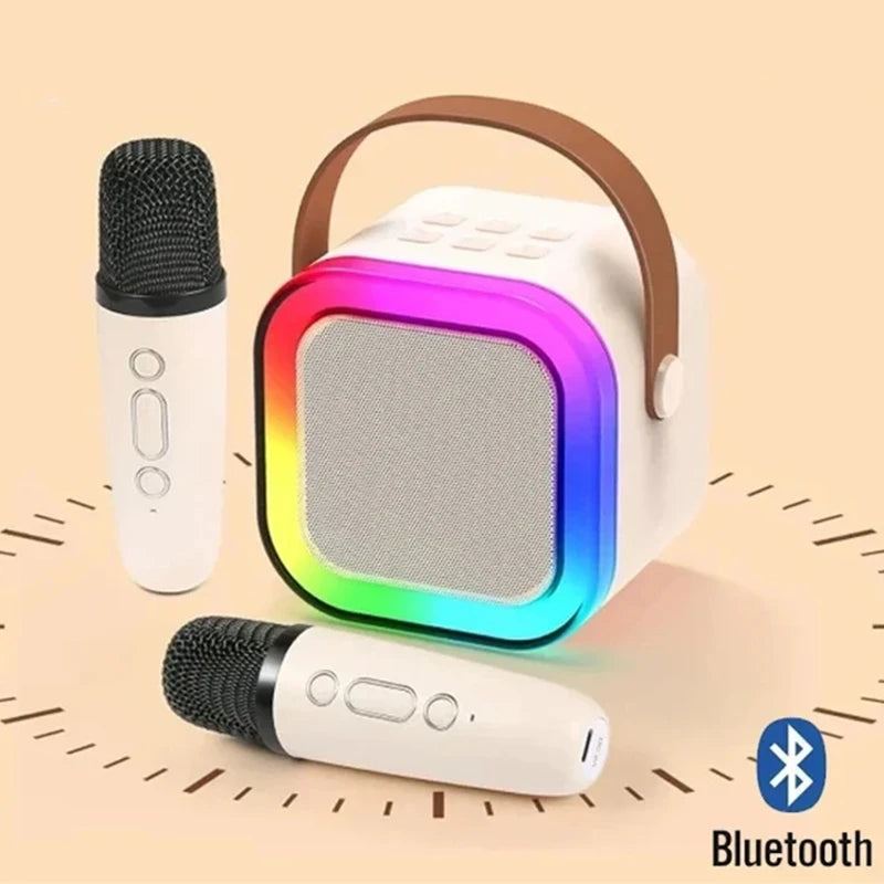 Karaokê Portátil Com Microfone Sem Fio Bluetooh